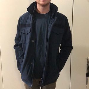 7DIAMONDS fleece double collar coat